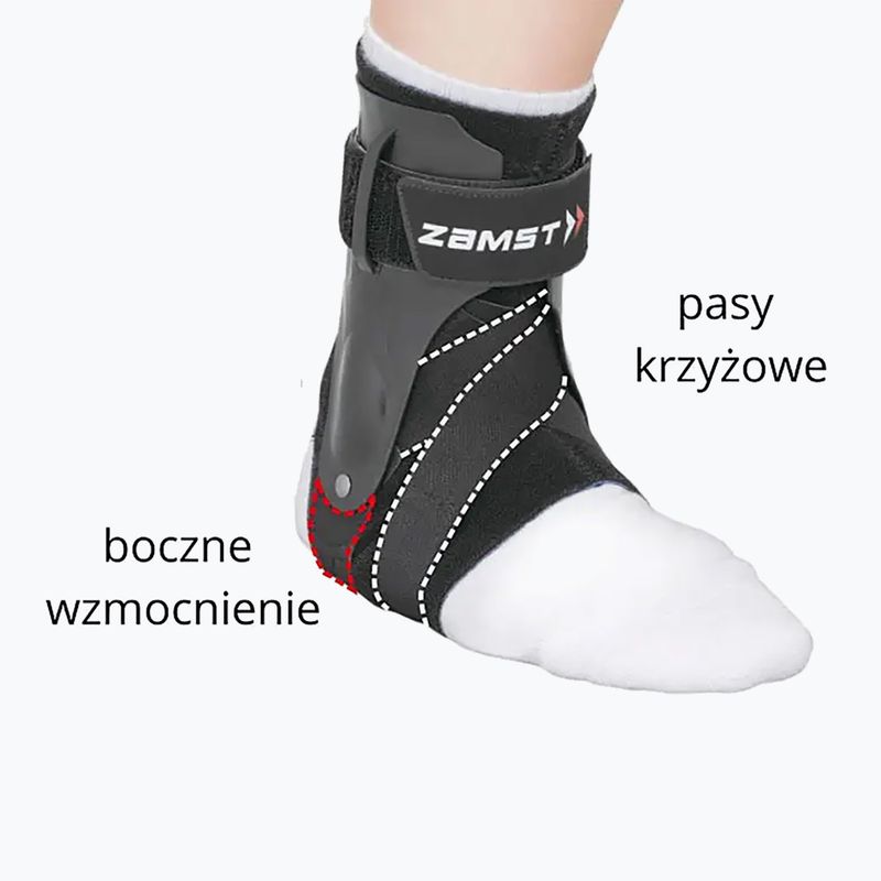 Zamst A2-DX Stabilizzatore di caviglia destra nero 7