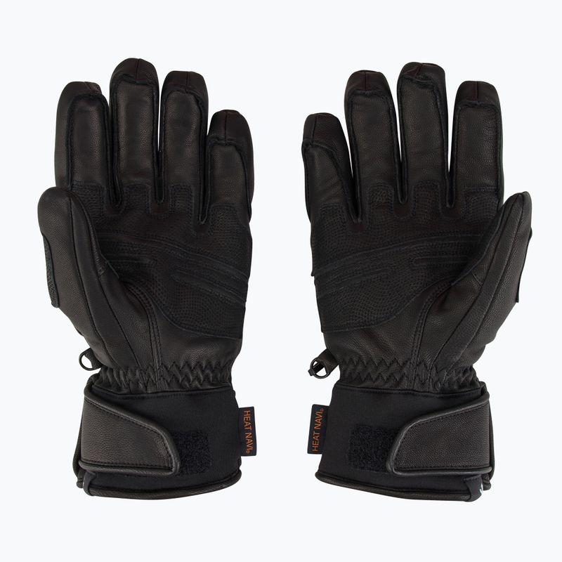 Guanti da sci da uomo Descente 5 Finger Leather nero 3