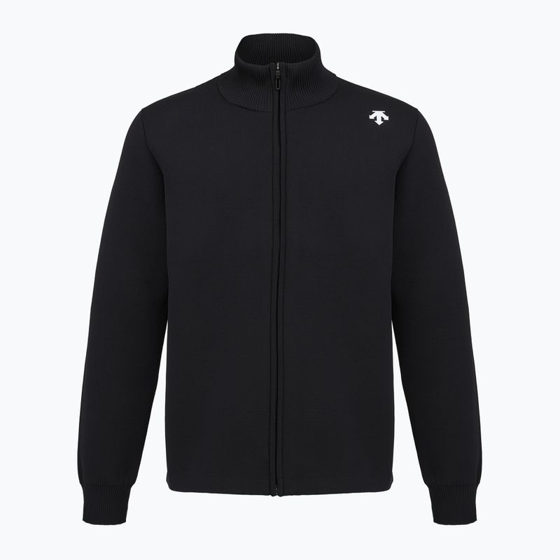 Maglione da uomo Descente con zip integrale nero