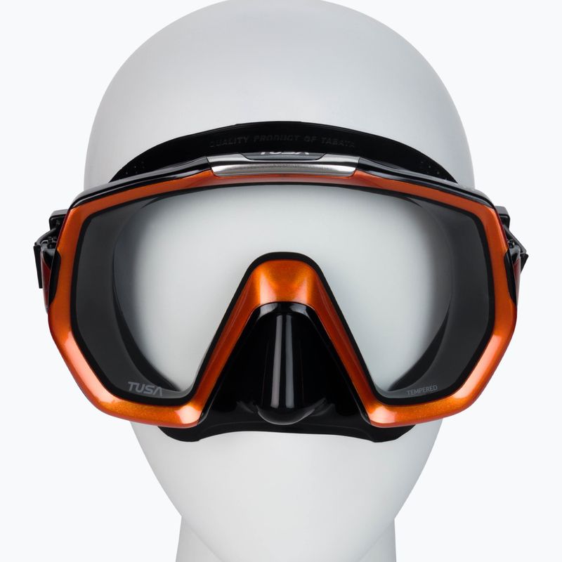 TUSA Freedom Elite maschera subacquea arancione/nera