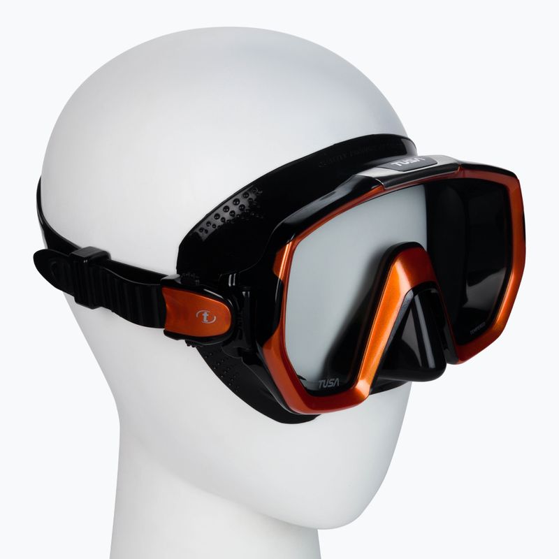 TUSA Freedom Elite maschera subacquea arancione/nera 2