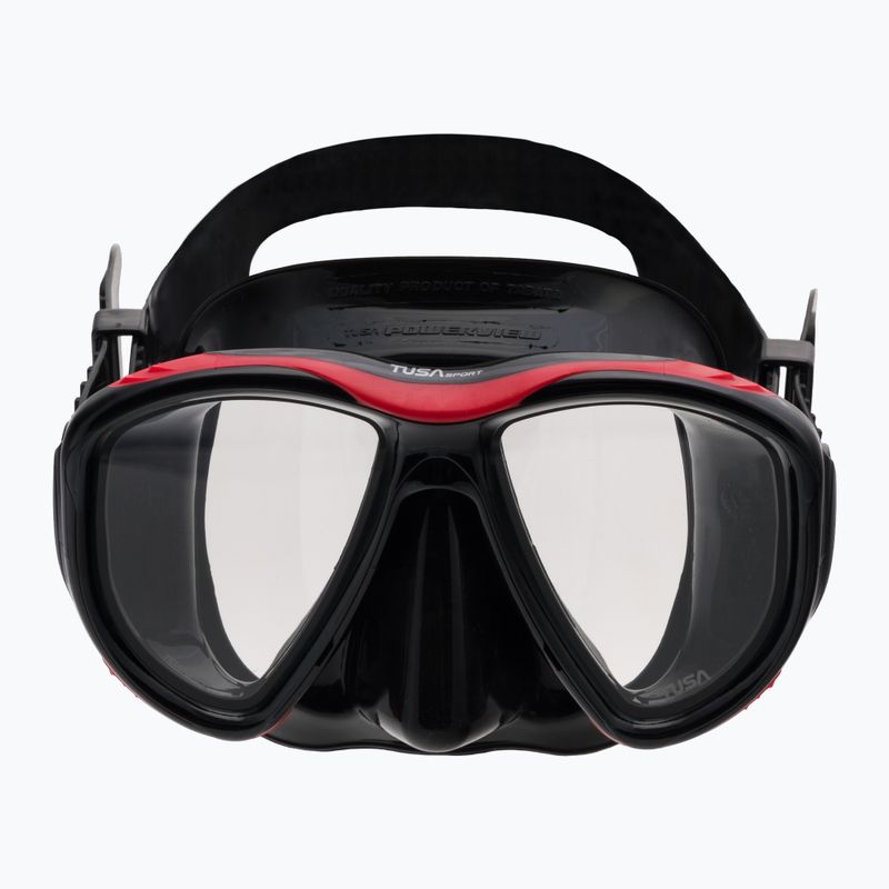 Kit di immersione TUSA Powerview rosso/nero 2