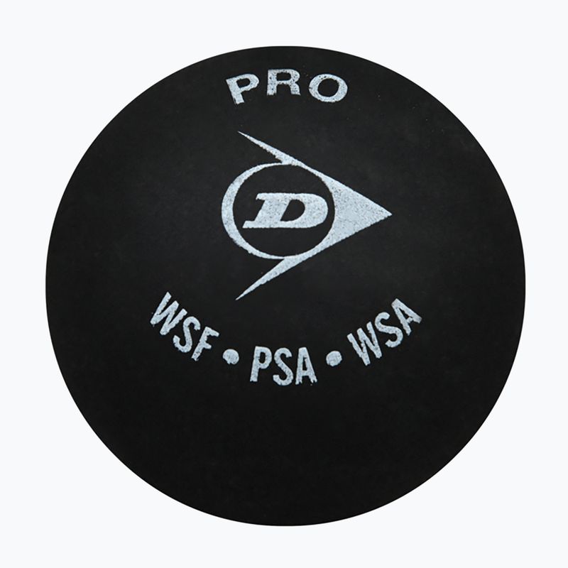 Palle da squash Dunlop Pro 2 yellow dots 3 pezzi black 3
