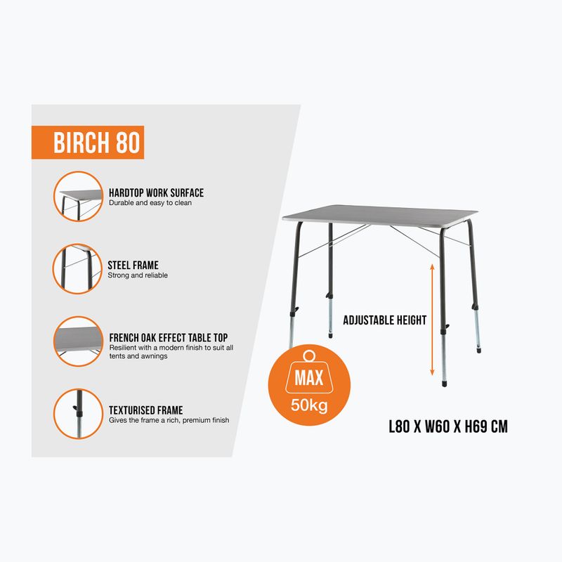 Tavolo da trekking Vango Birch 80 grigio 2