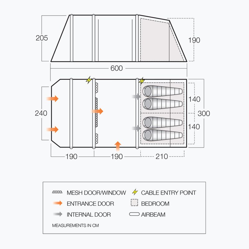 Tenda da campeggio per 4 persone Vango Stargrove II Air 450 2