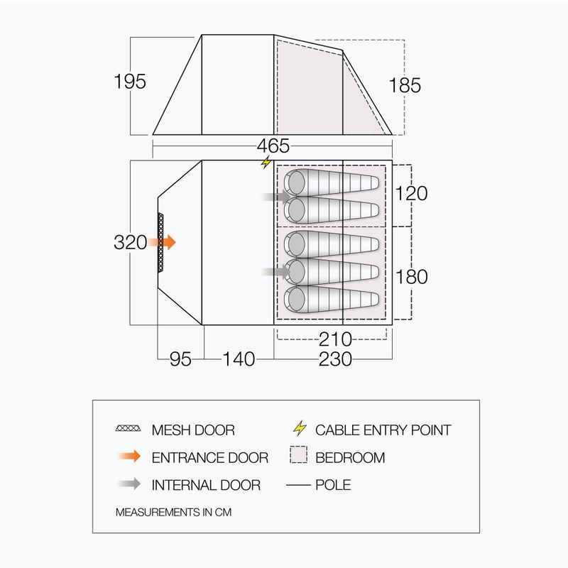 Tenda da campeggio per 5 persone Vango Winslow II 500 2