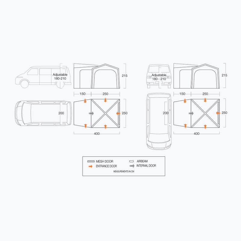 Vango Tailgate AirHub Vestibolo per auto a bassa emissione di fumo 2