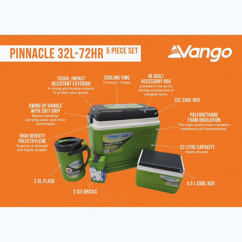 Vango Pinnacle 32-72Hr 5 pezzi set frigorifero touring verde 8