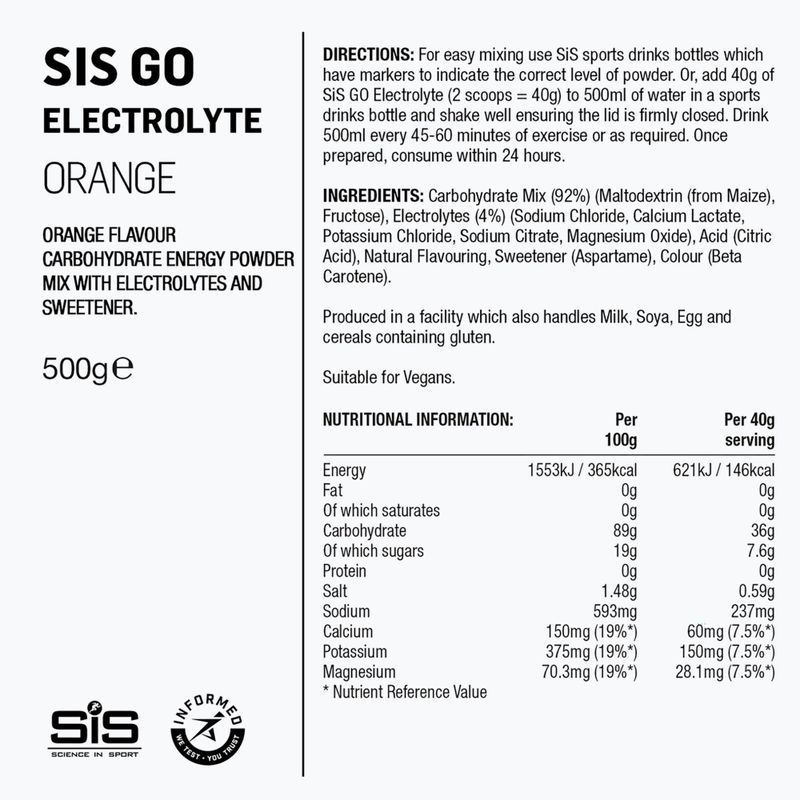 Bevanda isotonica in polvere Science in Sport GO Electrolyte 500 g orange 2