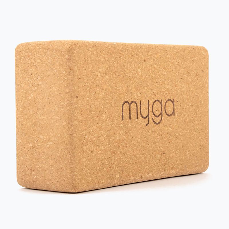 Blocco per yoga Myga Cork Block brown 2