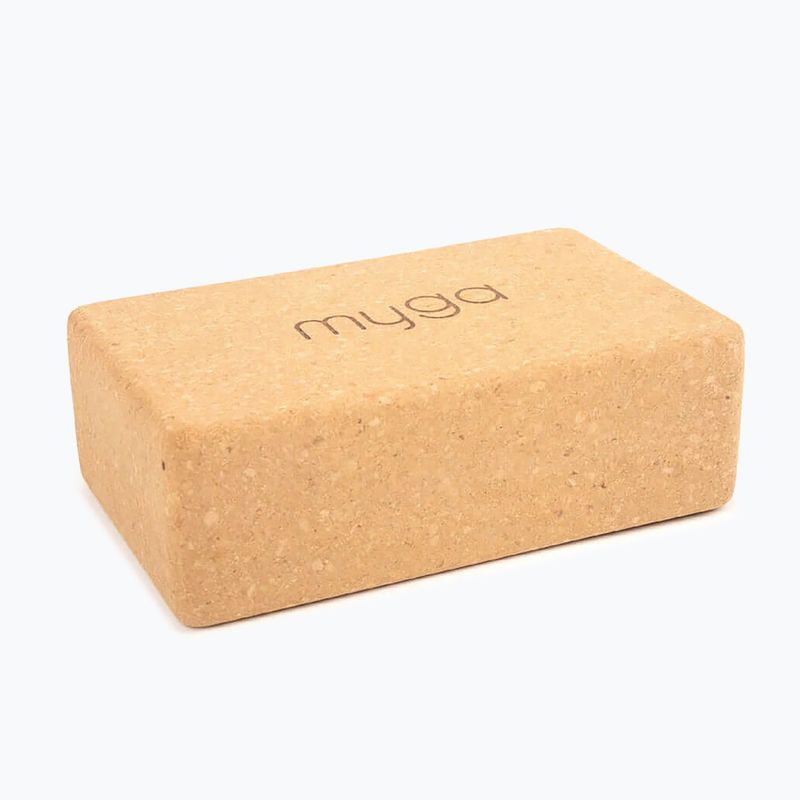 Blocco per yoga Myga Cork Block brown 3