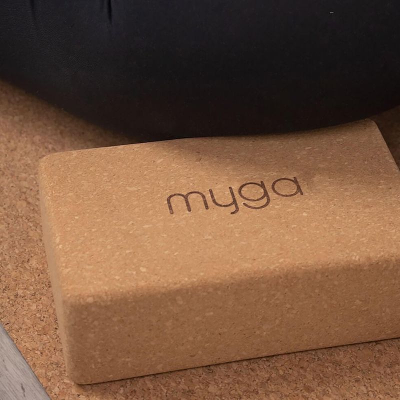 Blocco per yoga Myga Cork Block brown 8