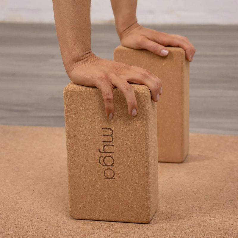 Blocco per yoga Myga Cork Block brown 9