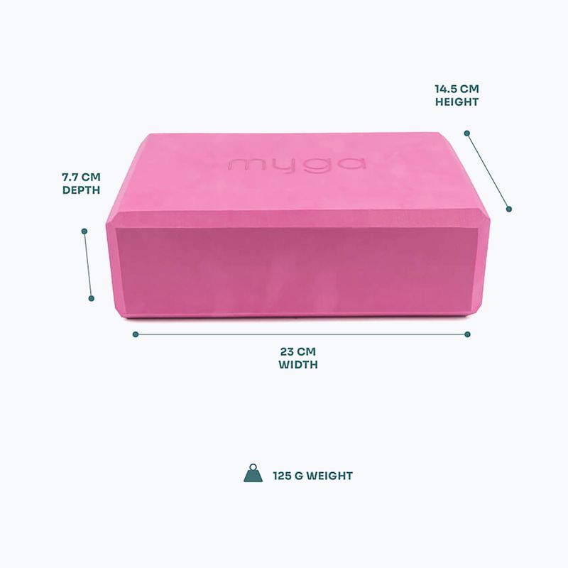 Blocco yoga Myga Foam Block pink 5