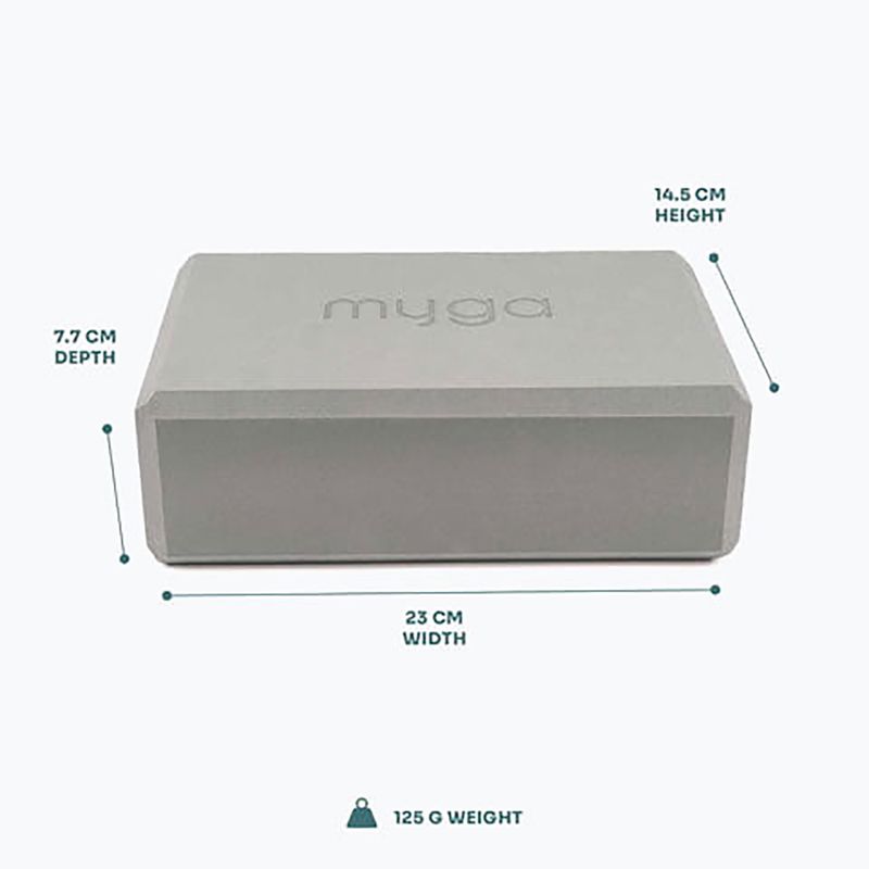 Blocco per yoga Myga Foam Block do jogi grey 3