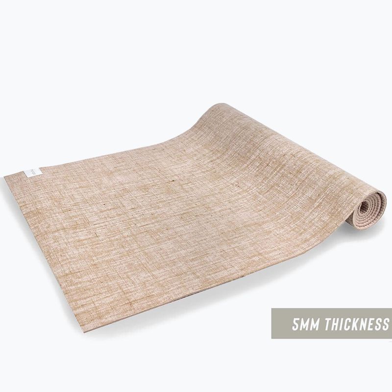 Tappetino da yoga Myga Jute 5 mm beige 5