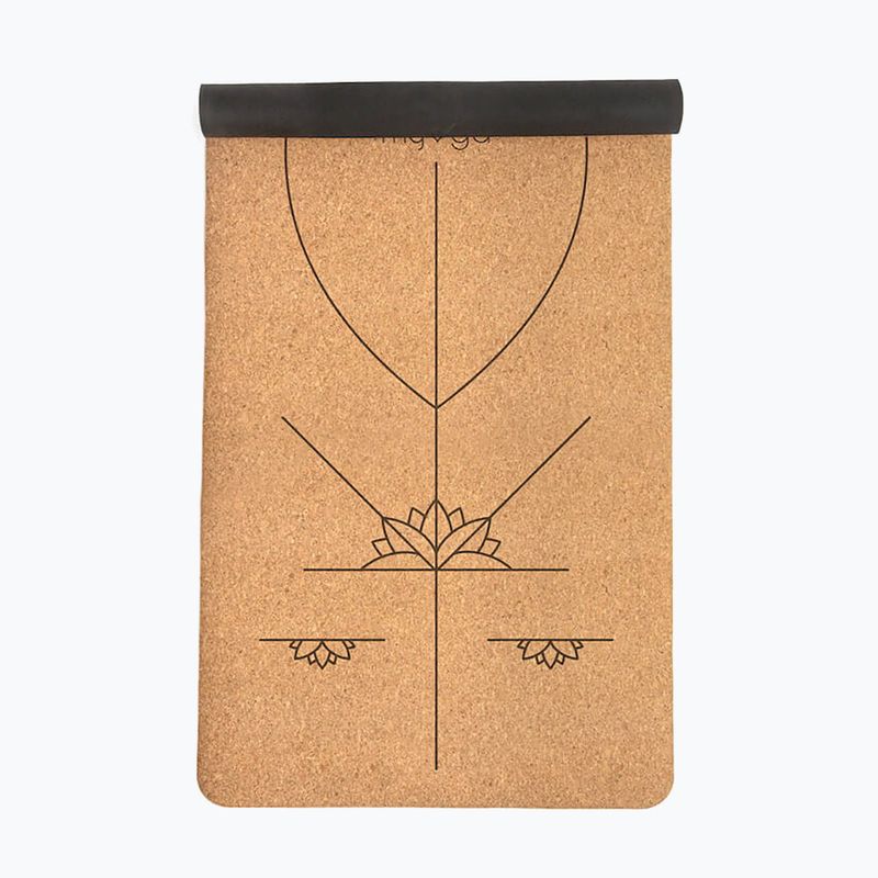 Tappetino da yoga Myga Alignment XL 6 mm brown 7