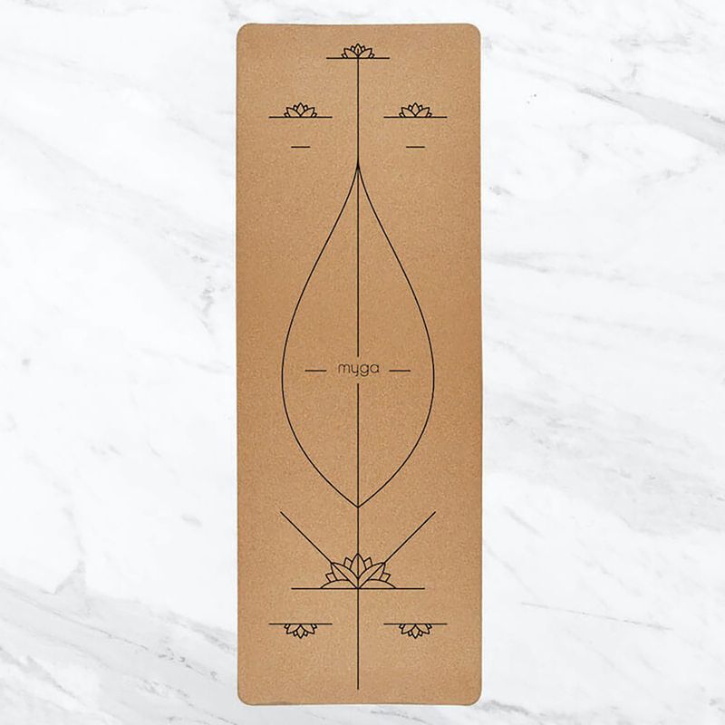 Tappetino da yoga Myga Alignment XL 6 mm brown 8