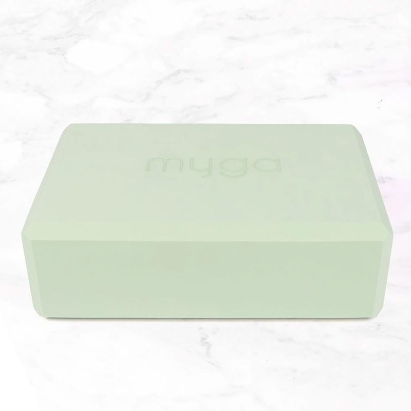 Set yoga Myga Palm Yoga Set mat + block + green strap 8