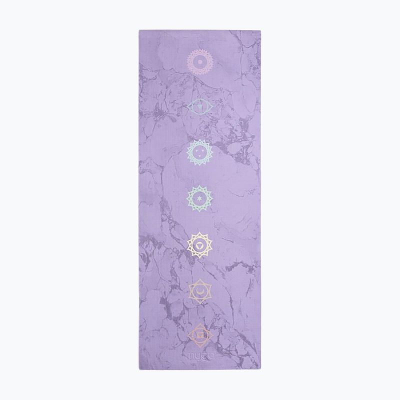Set yoga Myga Chakra Yoga Set mat + block + purple strap 4