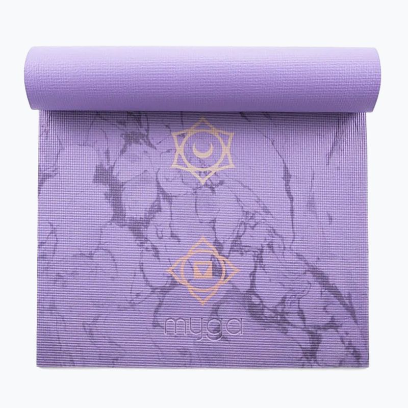 Set yoga Myga Chakra Yoga Set mat + block + purple strap 5