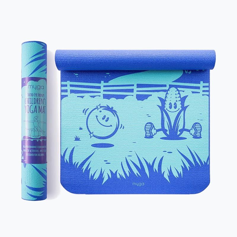 Tappetino da yoga per bambini Myga Frenzy 3 mm blue 2