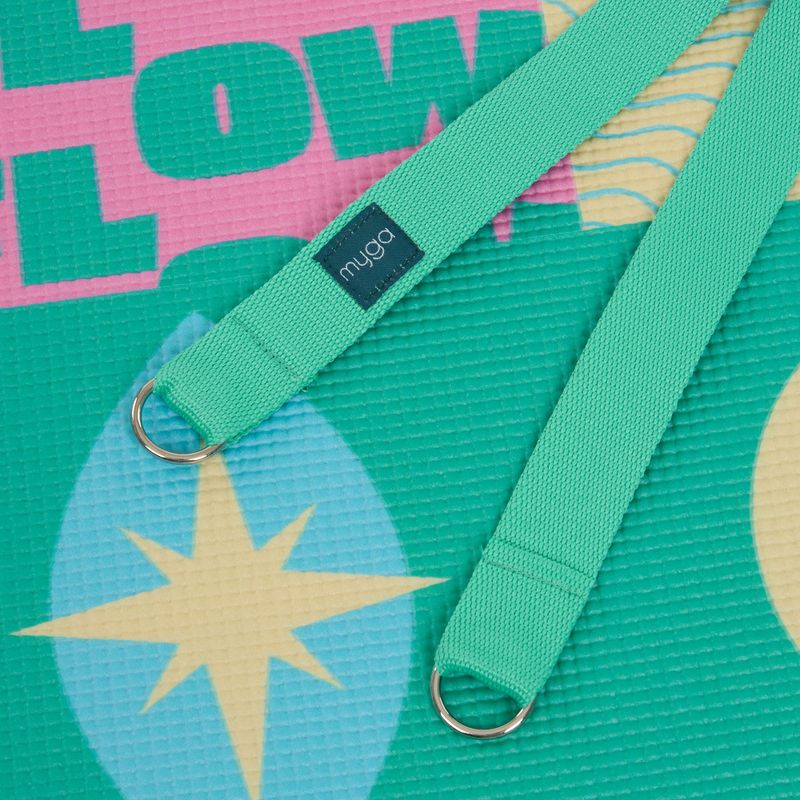 Set yoga Myga Spirit Yoga Set mat + block + turquoise strap 8