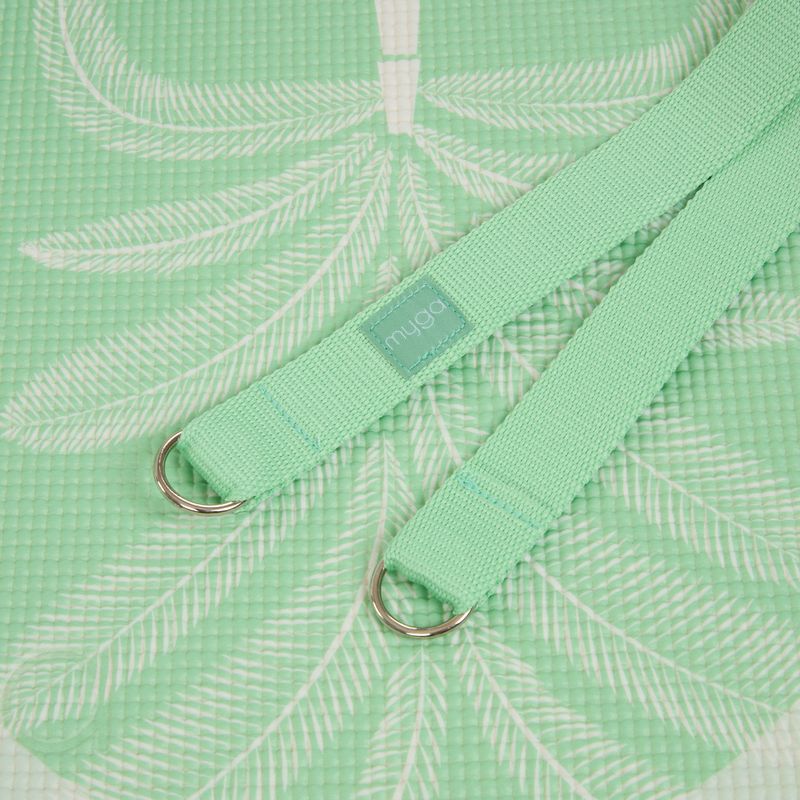 Set yoga Myga Sage Palm Yoga Set mat + block + green strap 8
