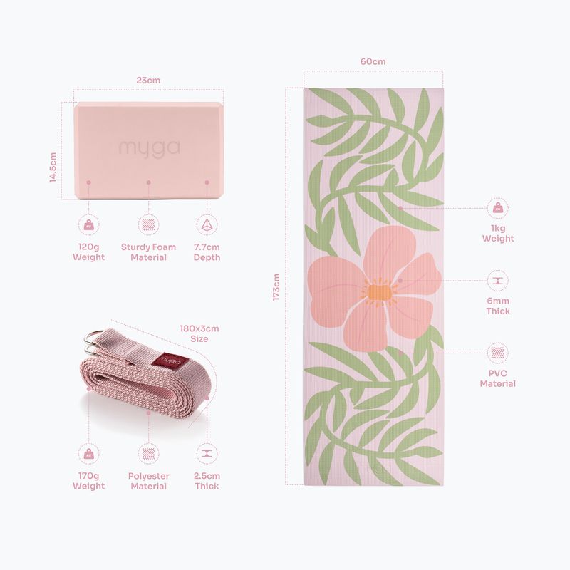Set per yoga Myga Blossom pink 6