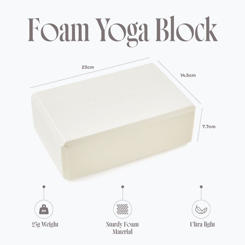 Blocco per yoga Myga Foam Block do jogi cream 2