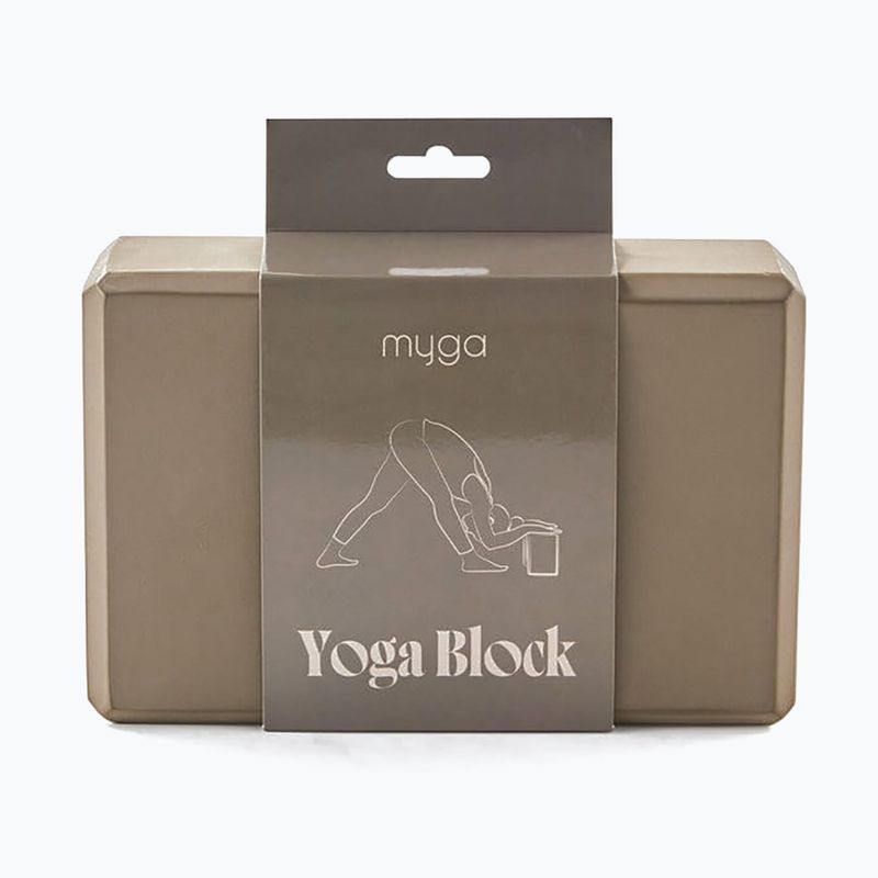 Blocco yoga in schiuma Myga marrone 3
