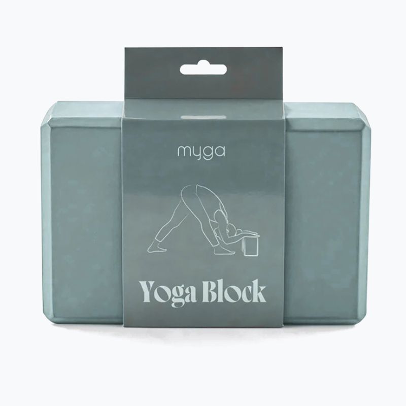 Blocco yoga in schiuma Myga Foam Block azzurro 3