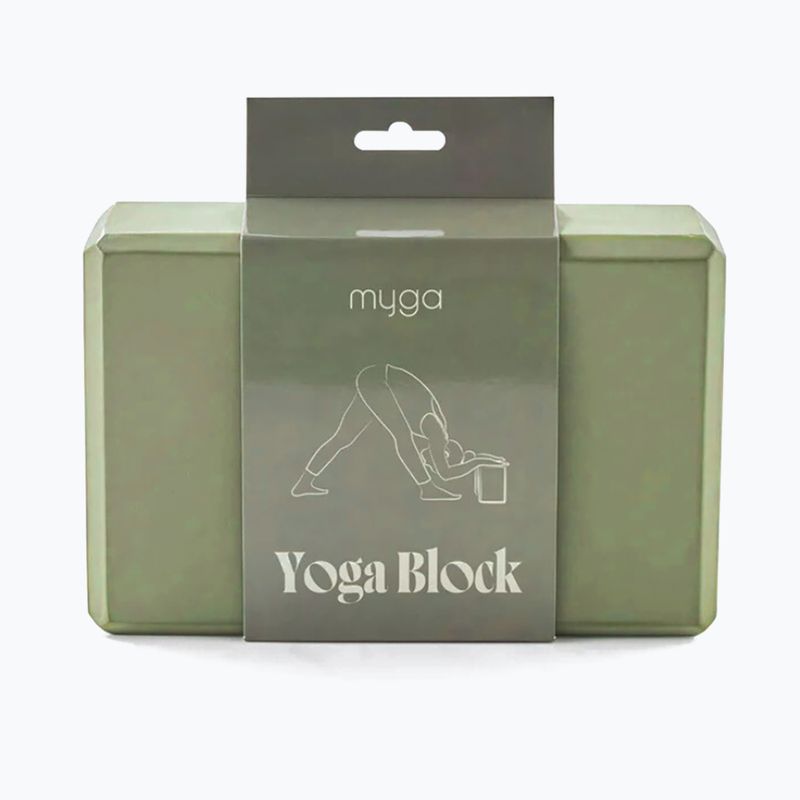 Blocco yoga Myga Foam Block green 3