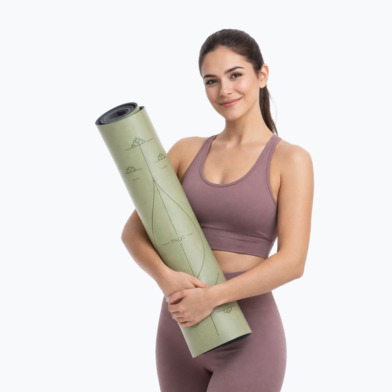 Tappetino da yoga Myga Alignment XL 6 mm green 7