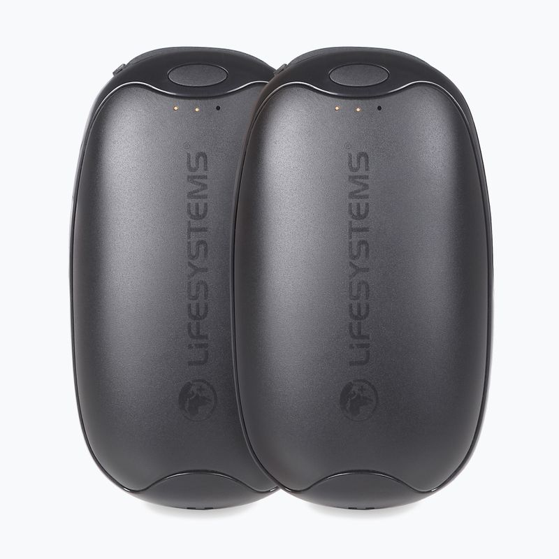 Lifesystems Scaldamani ricaricabile a doppio palmo USB e USB C nero