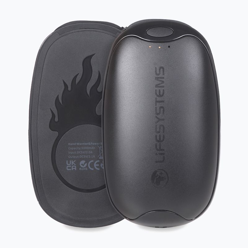 Lifesystems Scaldamani ricaricabile a doppio palmo USB e USB C nero 2