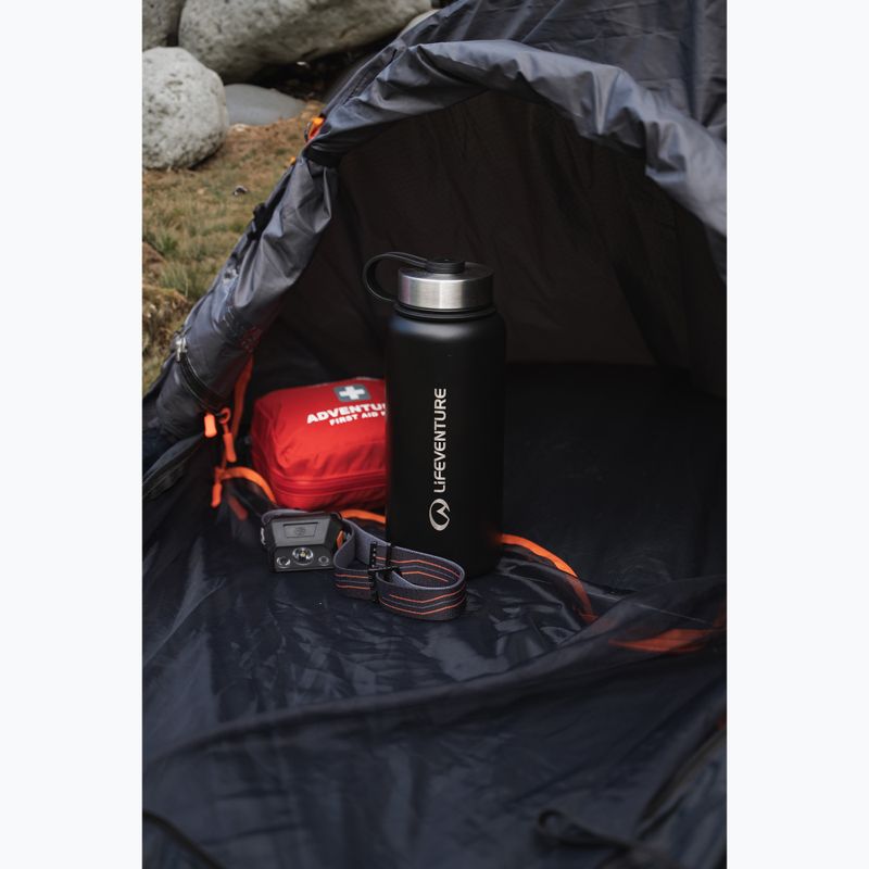 Lifeventure Borraccia in acciaio inox 1000 ml bottiglia termica nera 7