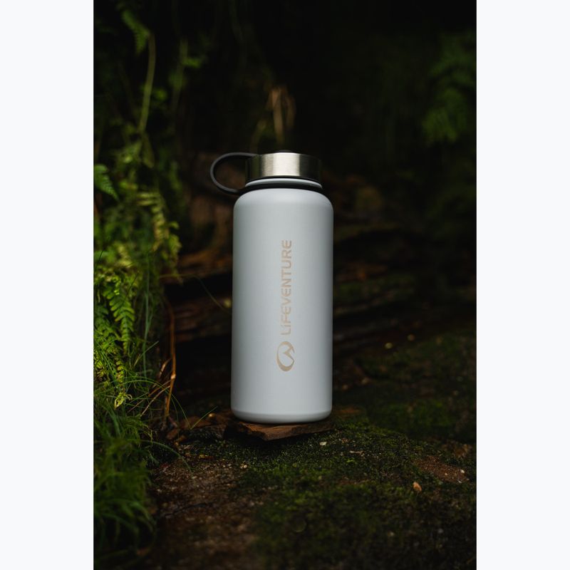 Lifeventure Borraccia in acciaio inox 1000 ml bottiglia termica grigio chiaro 5