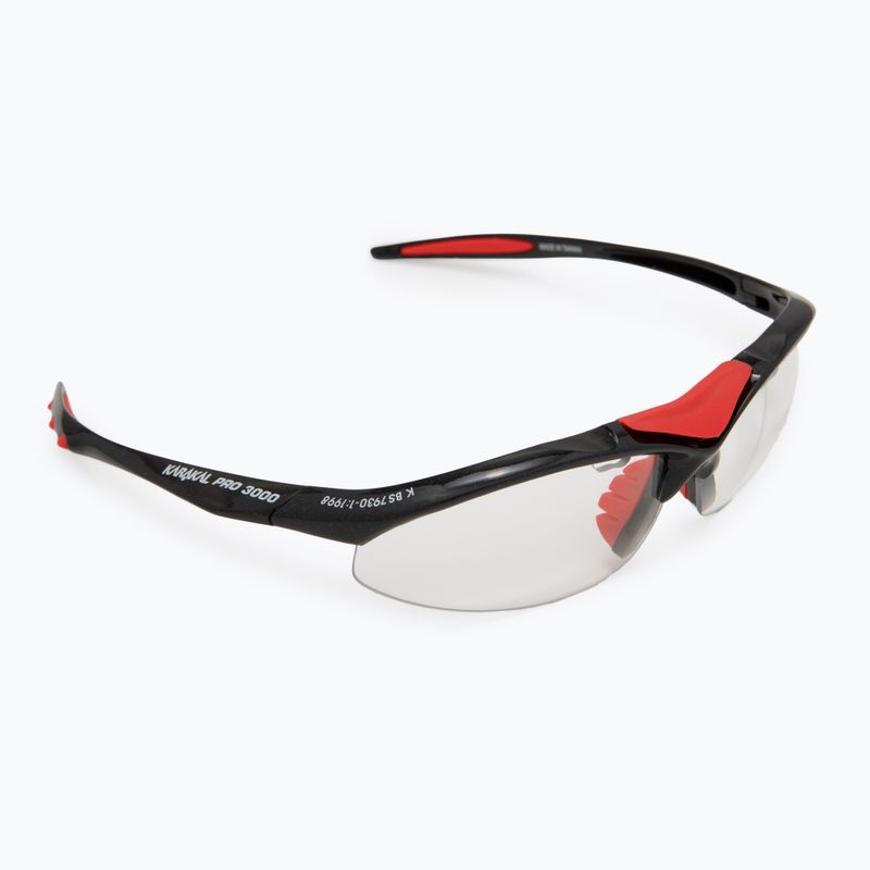 Occhiali da squash Karakal Pro 3000 nero/rosso