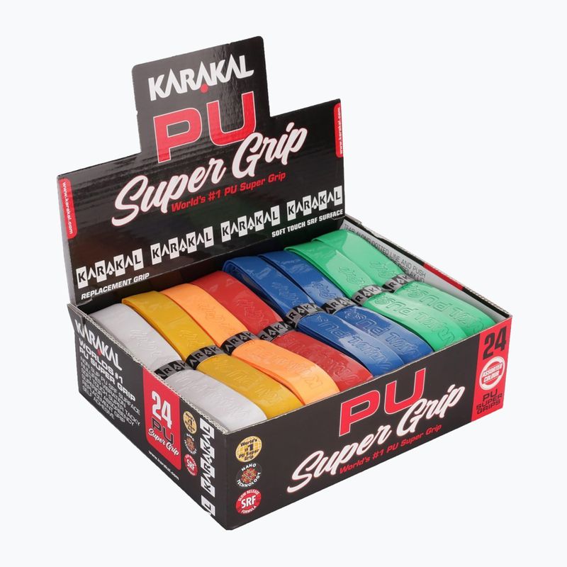 Grip per racchette da squash Karakal Pu Super Grip 24 pezzi multicolore