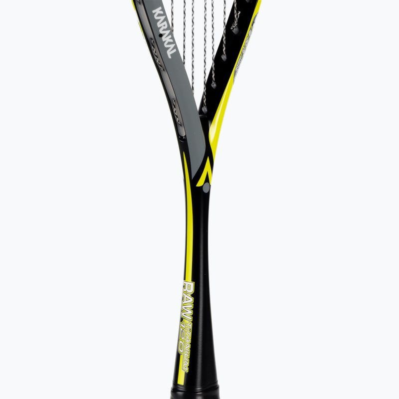 Racchetta da squash Karakal Raw 120 nero/grigio/giallo 4