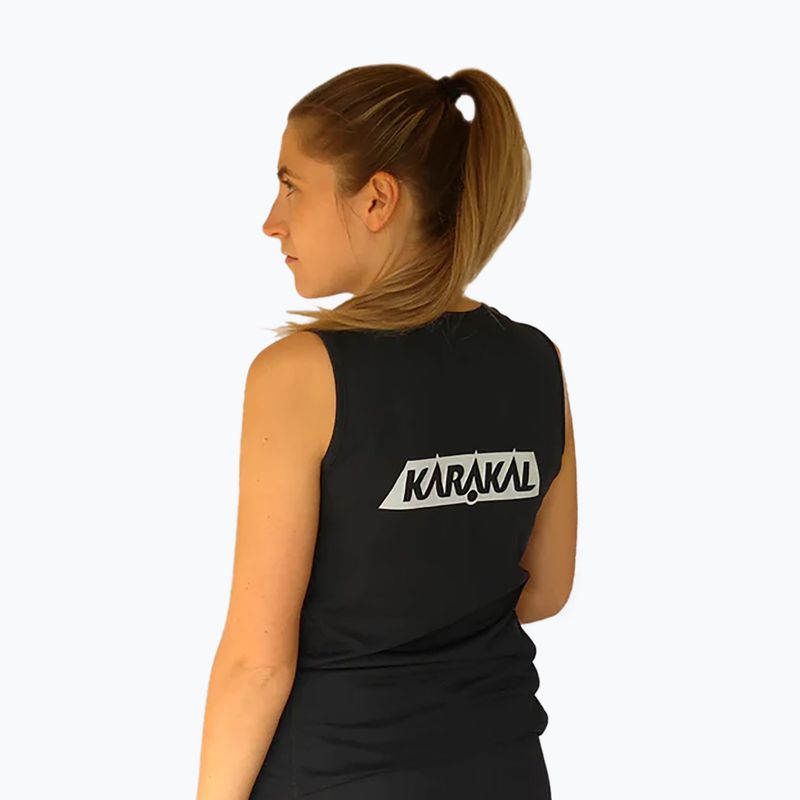 Maglia da squash da donna Karakal Pro Tour Vest nero/grigio 2