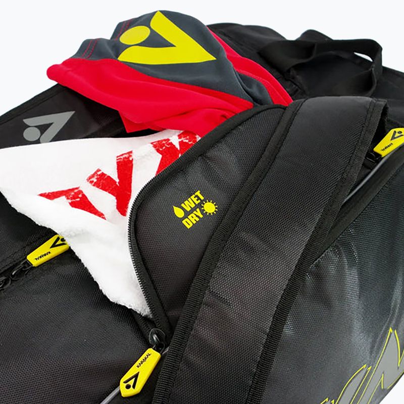 Borsa da squash Karakal Pro Tour Comp 2.0 nero/giallo 7