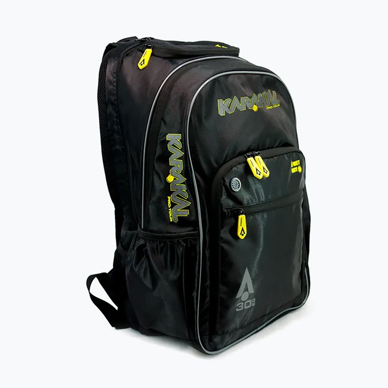 Zaino da squash Karakal Pro Tour 2.0 30 l nero/giallo 2