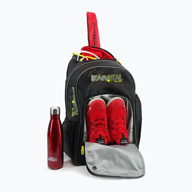 Zaino da squash Karakal Pro Tour 2.0 30 l nero/giallo 9