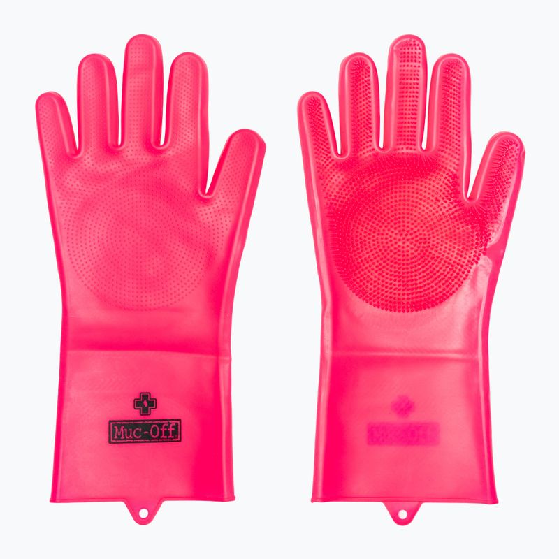 Guanti Muc-Off Deep Scrubber Guanti rosa per la pulizia della bicicletta