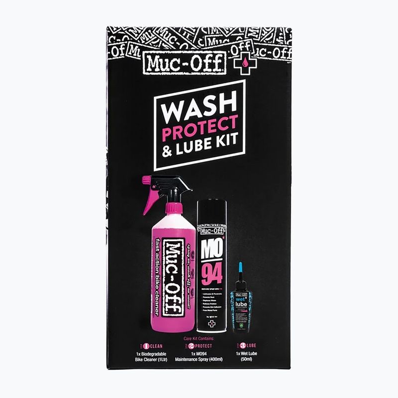 Kit per la cura della bicicletta Muc-Off Clean, Protect and Lube (lubrificante umido)