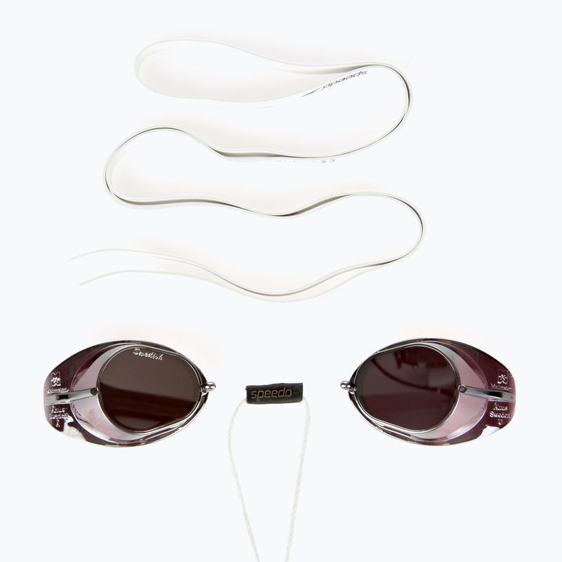 Occhialini da nuoto Speedo Swedish Mirror bianco/cromo
