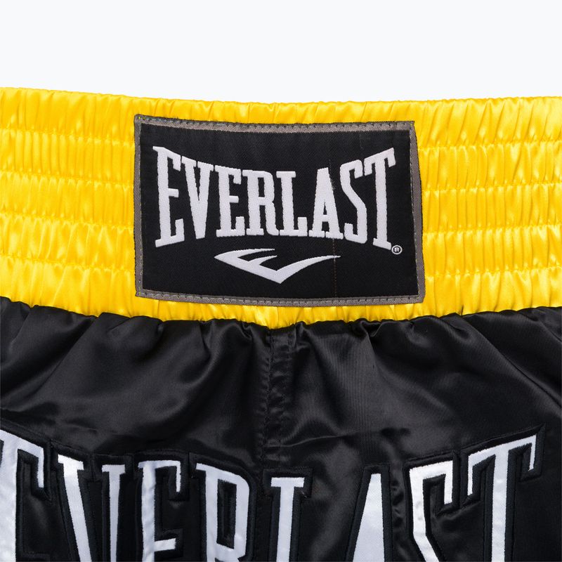 Pantaloncini da allenamento Everlast Muay Thai nero e oro EM6 3