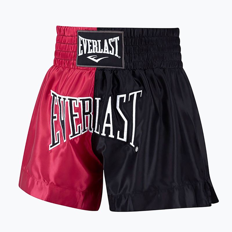 Pantaloncini da allenamento Everlast Muay Thai uomo nero/rosso EMT7